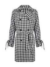 Black Checkered Raincoat