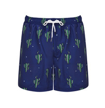 Blue Cacti Swim Trunks