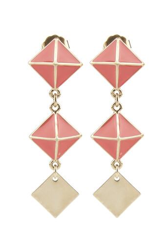Coral Geometric Earrings &euro;2.99