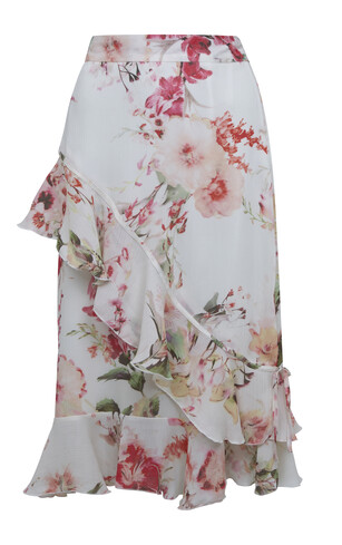 Floral Frill Midi Skirt 15.99