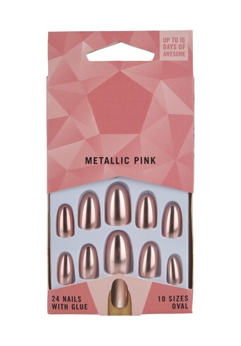 Metallic Pink False Nails 5.99