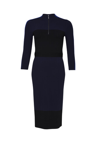 Navy Zip Up Midi Dress 39.99