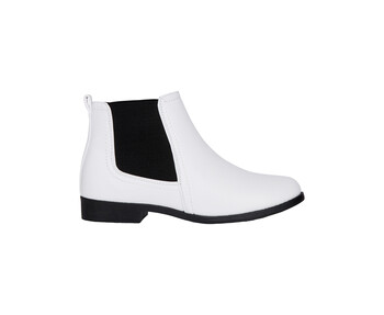 White Pleather Ankle Boots 22.99