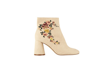 Flower Embroidered Boots