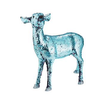 Contemporary Opulence Large Blue Sequin Reindeer
