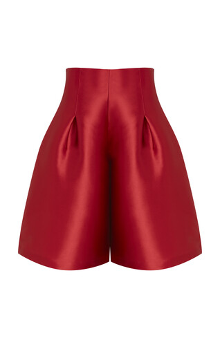 Red Satin Culottes