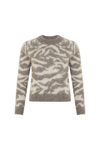 Zebra Print Grey Jumper