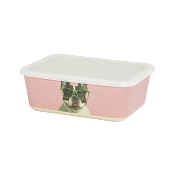 Pink Food Box Dog Print
