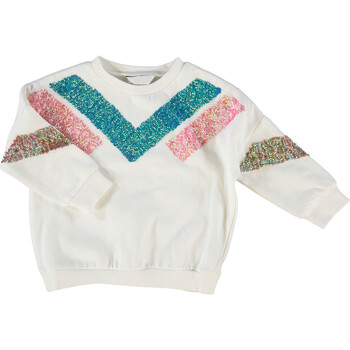 White Sequin Chevron Sweatshirt