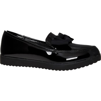 Black Patent Bow Slip Up