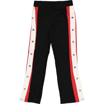 Black Popper Wide Leg Tracksuit Bottoms