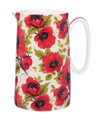 Red Floral Jug
