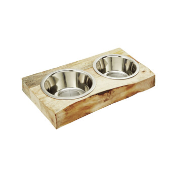 Stainless Steel Double Pet Feeder