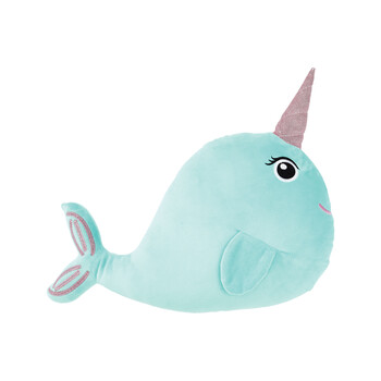 Fabyleus Blue Unicorn Whale Cushion