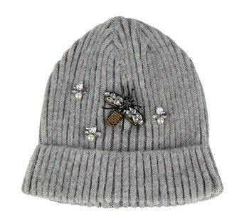Grey Beenie Hat