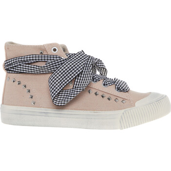 Pink Denim Gingham Trainers