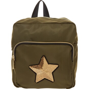 Khaki Sequined Mini Backpack