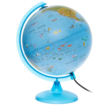 Blue Light Up Globe