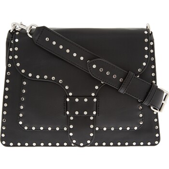 Black Studded Slim Shoulder Bag