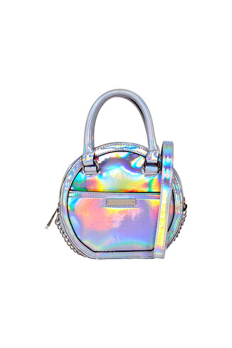 Silver Multi Cross-body Chained Bag