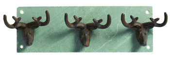 Brass Deer on Slate Mount