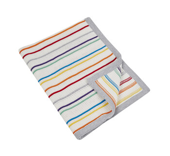 Coloured Striped Pram Blanket