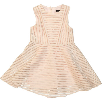 Nude & Pink Layered Mesh Dress