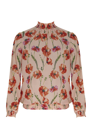 Poppy Frill Top Peach