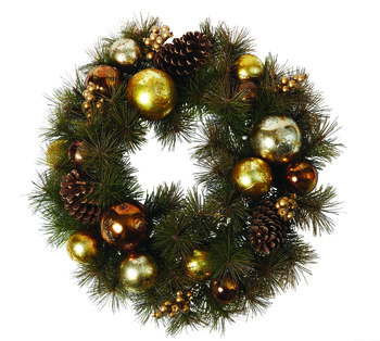 Gold Bauble Wreath