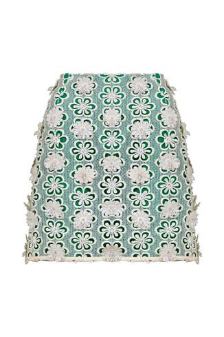 Beaded Green Skirt