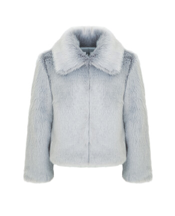 Baby Blue Faux Fur Jacket