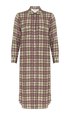 Red Check Shirt Dress