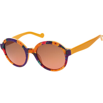 Mustard Floral Round Sunglasses