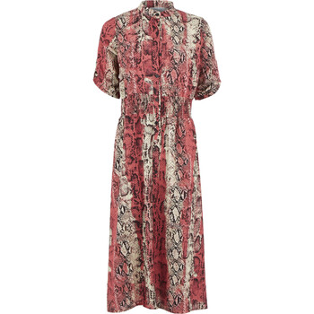 Coral & Cream Reptile Effect Dress