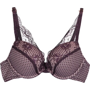 Plum Lace Plunge Bra