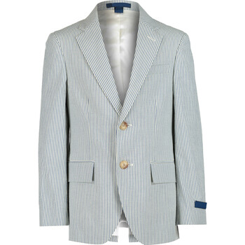 Blue & Cream Seersucker Blazer