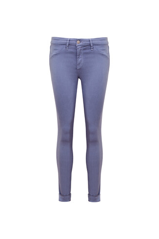 Cuffed Crop Blue Trousers