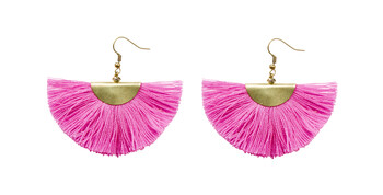 Pink Tassel Earrings