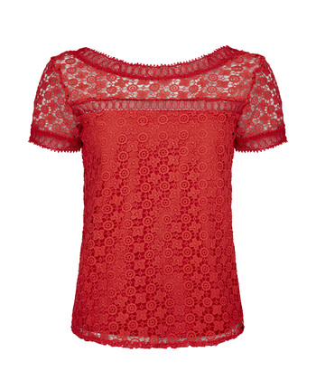 Red Lace Top