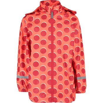 Orange & Red Polka Dot Rain Jacket