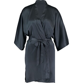 Teal Satin Kimono Robe