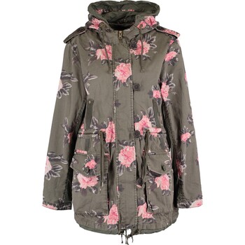 Green Rose Floral Anorak