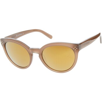 Brown Reflective Lens Preppy Sunglasses