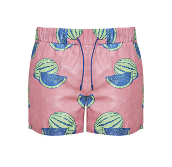 Pink & Green Melon Swim Trunks