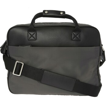 Grey & Black Brief Case Bag