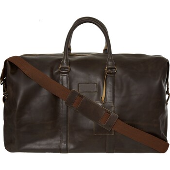 Dark Brown Leather Holdall