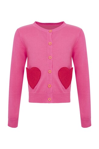 Pink Heart Cardigan