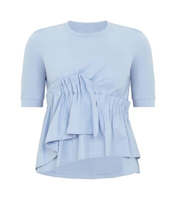 Blue Ruffle Top