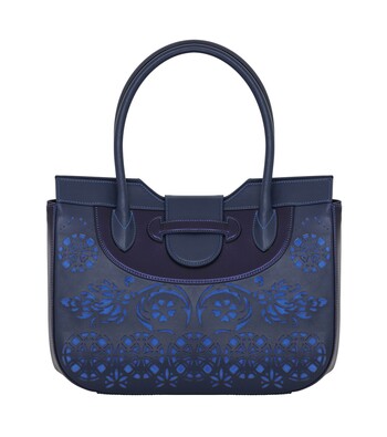 Blue Leather Handbag