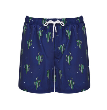 Blue Cacti Swim Trunks